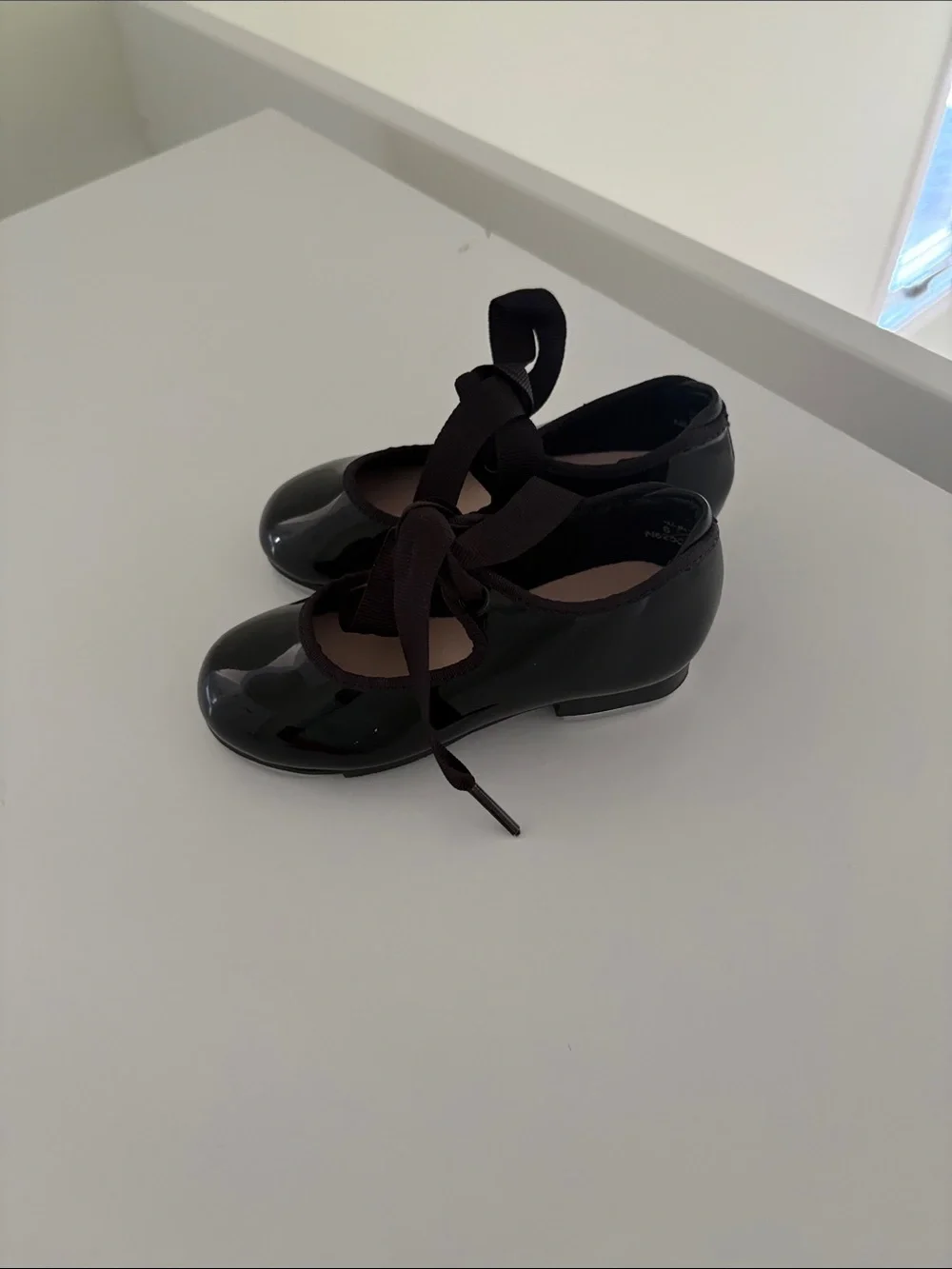 Caparros Black Patent Girls' Ribbon Mary Janes